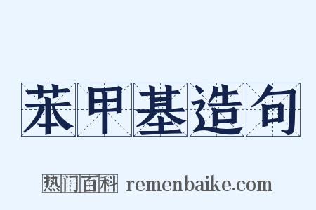 苯甲基造句是什么意思的图片